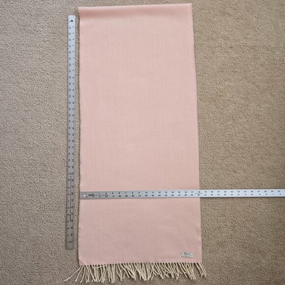 NWOT McNutt Cashmere Pink Herringbone Scarf Ireland - Picture 3 of 9